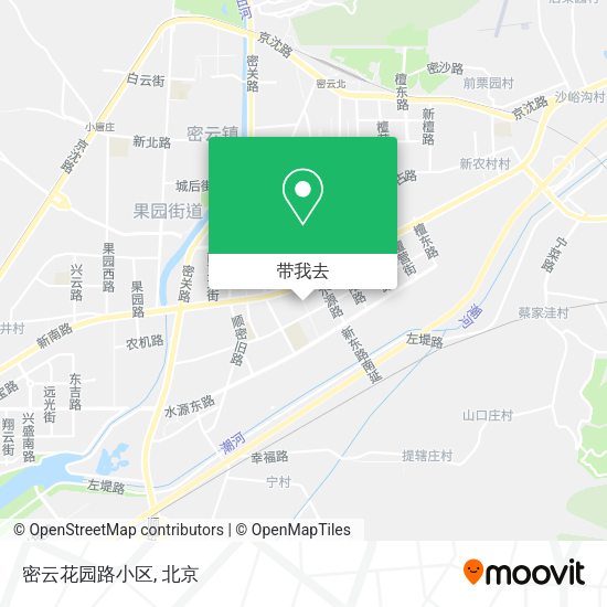 密云花园路小区地图