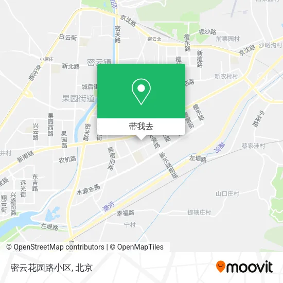 密云花园路小区地图