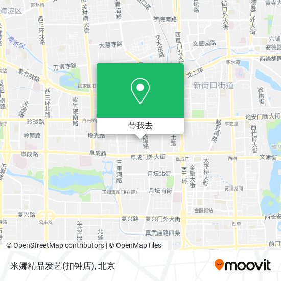 米娜精品发艺(扣钟店)地图