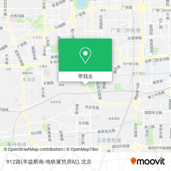 912路(丰益桥南-地铁篱笆房站)地图