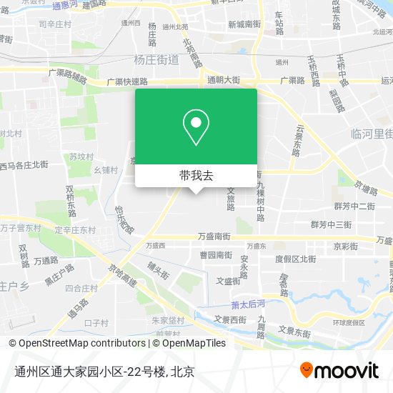 通州区通大家园小区-22号楼地图