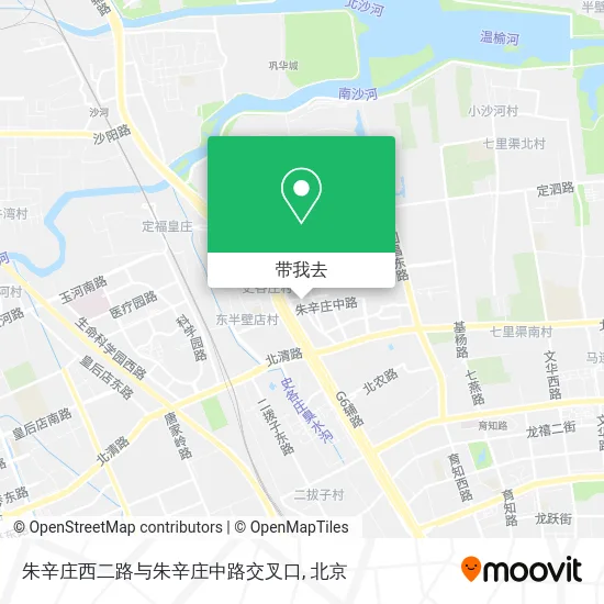 朱辛庄西二路与朱辛庄中路交叉口地图