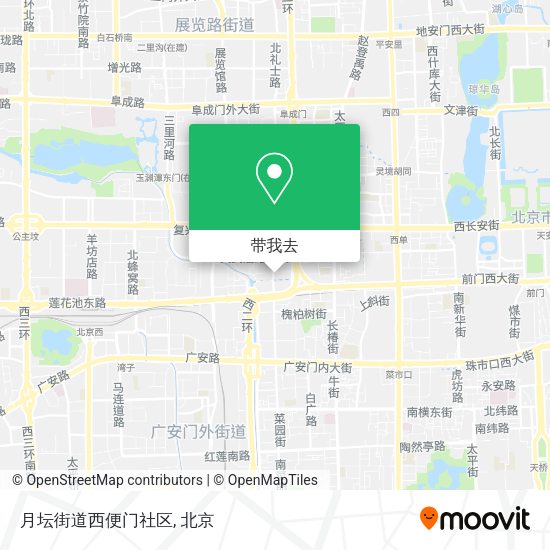 月坛街道西便门社区地图