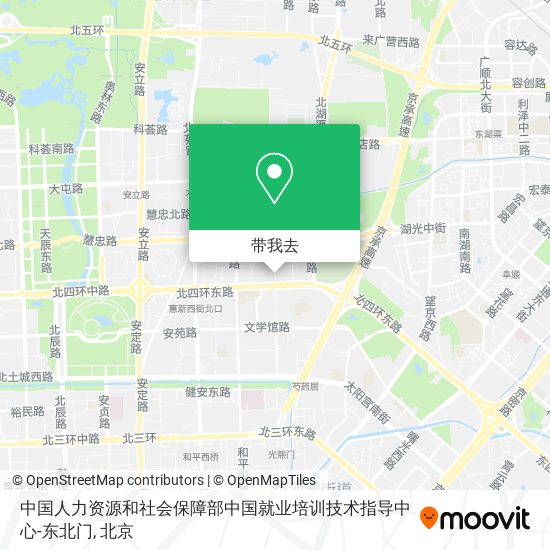 中国人力资源和社会保障部中国就业培训技术指导中心-东北门地图