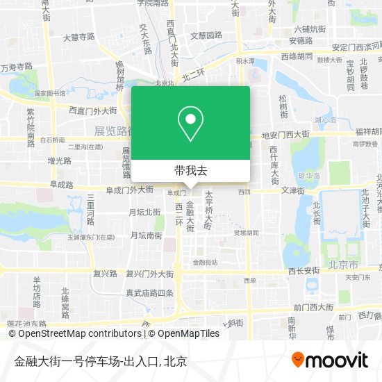 金融大街一号停车场-出入口地图