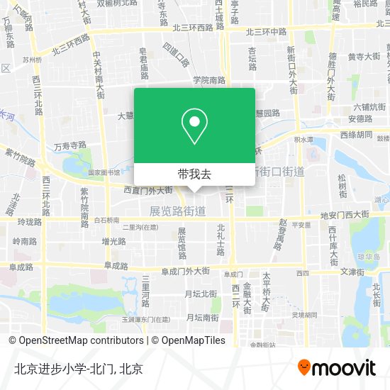 北京进步小学-北门地图