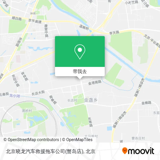 北京晓龙汽车救援拖车公司(蟹岛店)地图