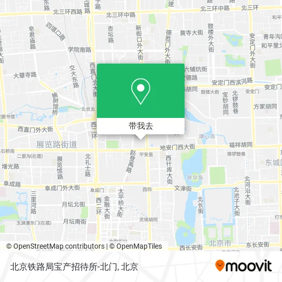 北京铁路局宝产招待所-北门地图