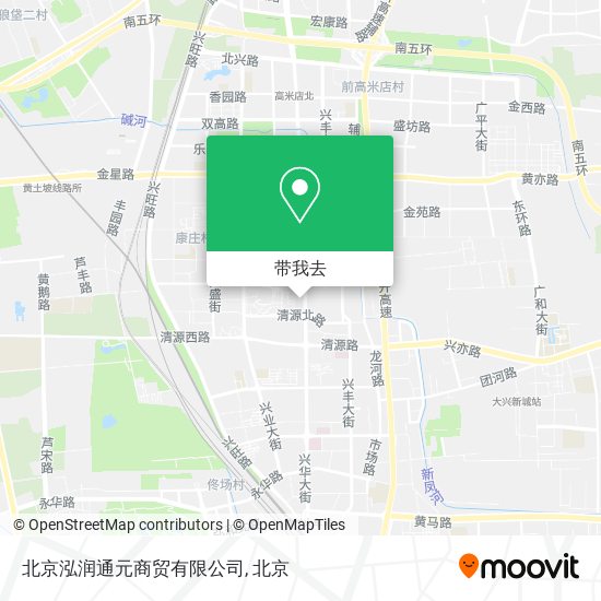 北京泓润通元商贸有限公司地图
