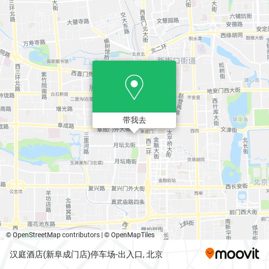 汉庭酒店(新阜成门店)停车场-出入口地图