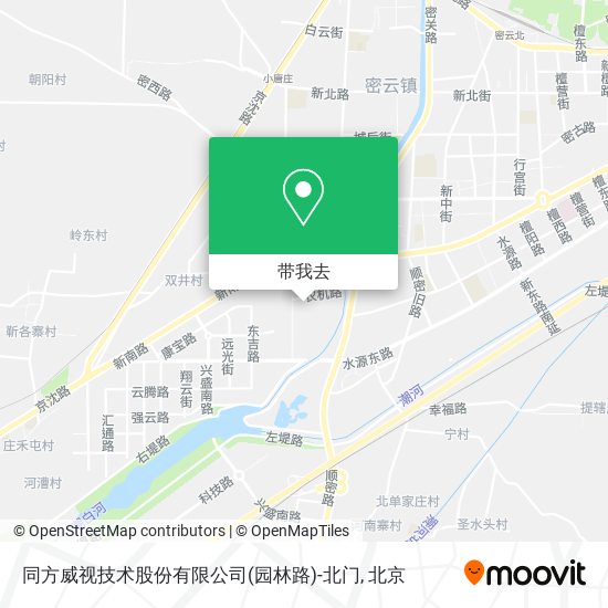 同方威视技术股份有限公司(园林路)-北门地图