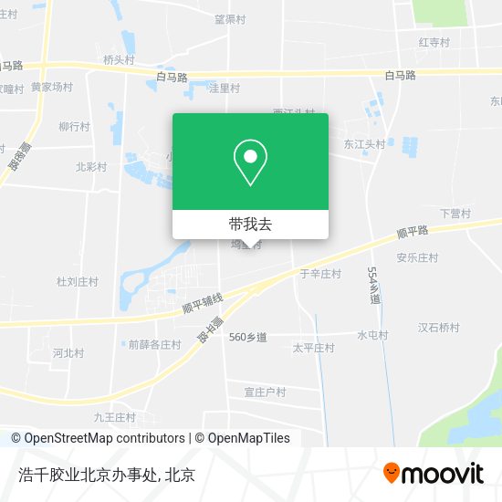 浩千胶业北京办事处地图