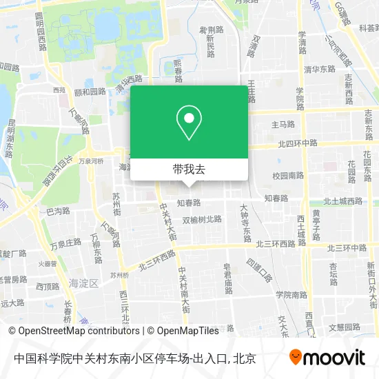 中国科学院中关村东南小区停车场-出入口地图