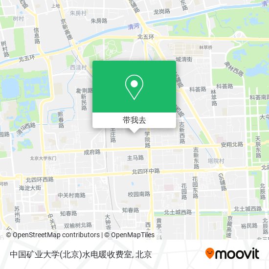 中国矿业大学(北京)水电暖收费室地图