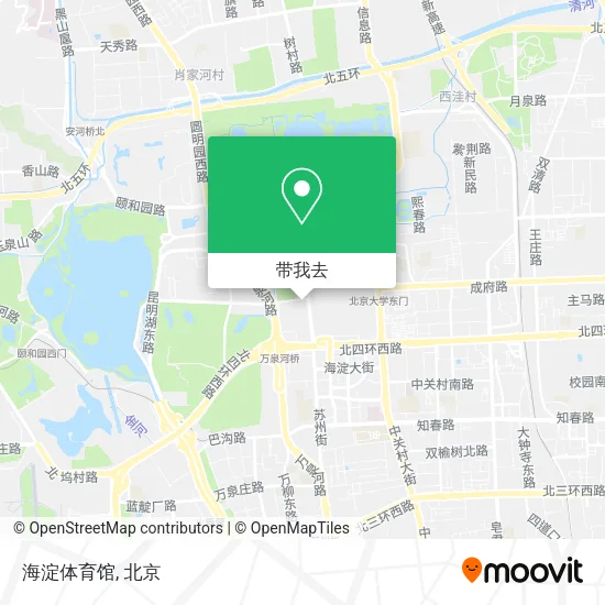 海淀体育馆地图