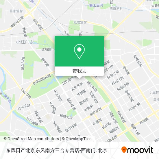 东风日产北京东风南方三合专营店-西南门地图