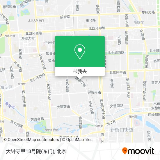 大钟寺甲13号院(东门)地图