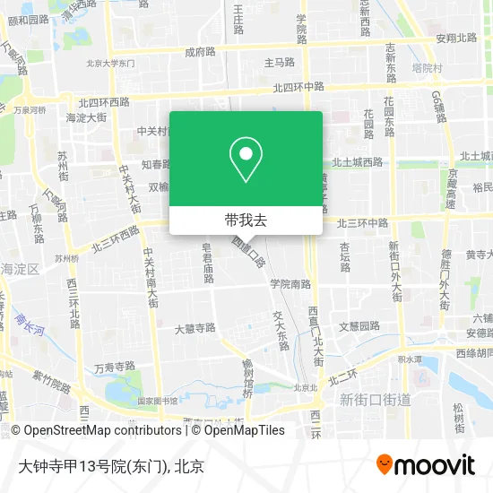 大钟寺甲13号院(东门)地图