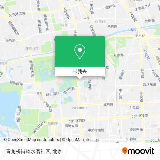 青龙桥街道水磨社区地图