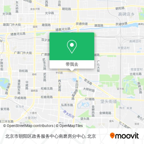 北京市朝阳区政务服务中心南磨房分中心地图