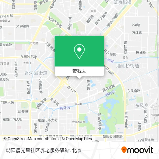 朝阳霞光里社区养老服务驿站地图
