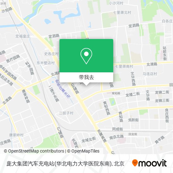 庞大集团汽车充电站(华北电力大学医院东南)地图