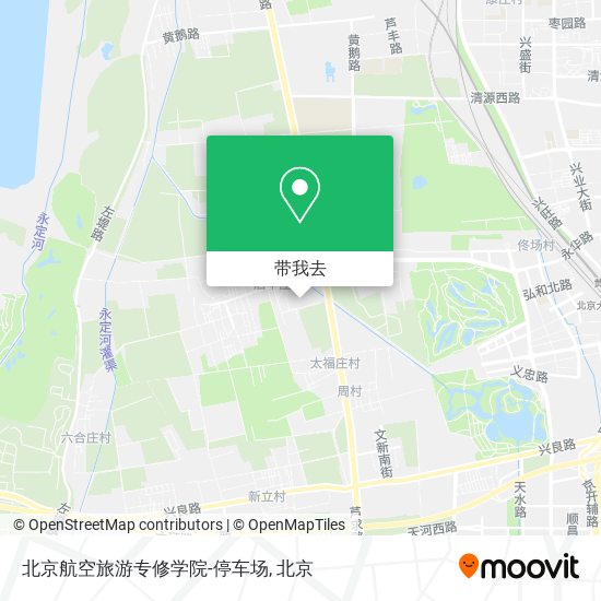 北京航空旅游专修学院-停车场地图
