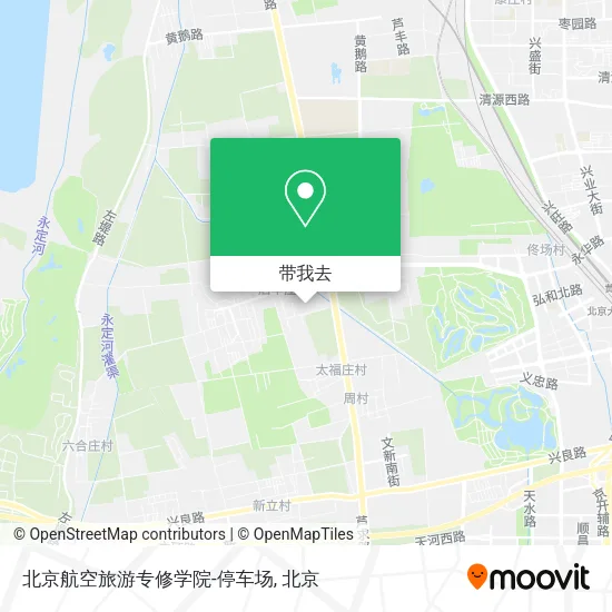 北京航空旅游专修学院-停车场地图