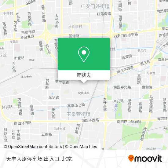 天丰大厦停车场-出入口地图