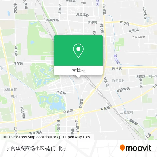 京食华兴商场小区-南门地图