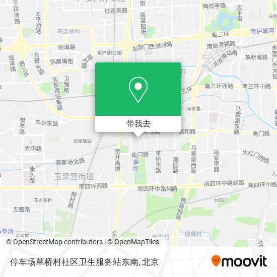 停车场草桥村社区卫生服务站东南地图