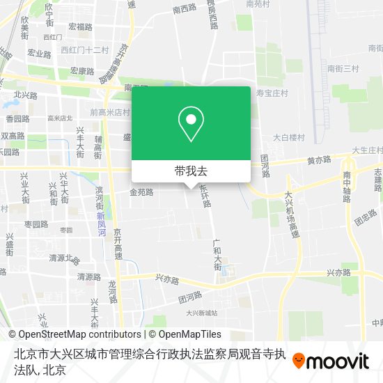 北京市大兴区城市管理综合行政执法监察局观音寺执法队地图