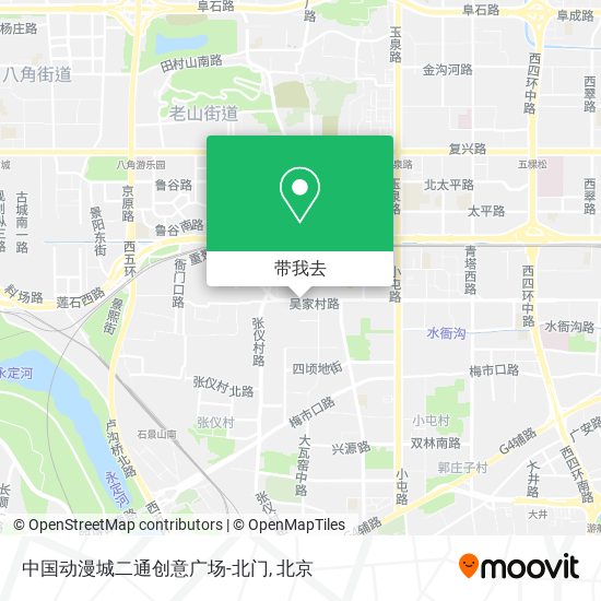 中国动漫城二通创意广场-北门地图
