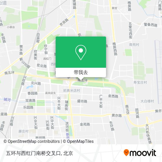 五环与西红门南桥交叉口地图
