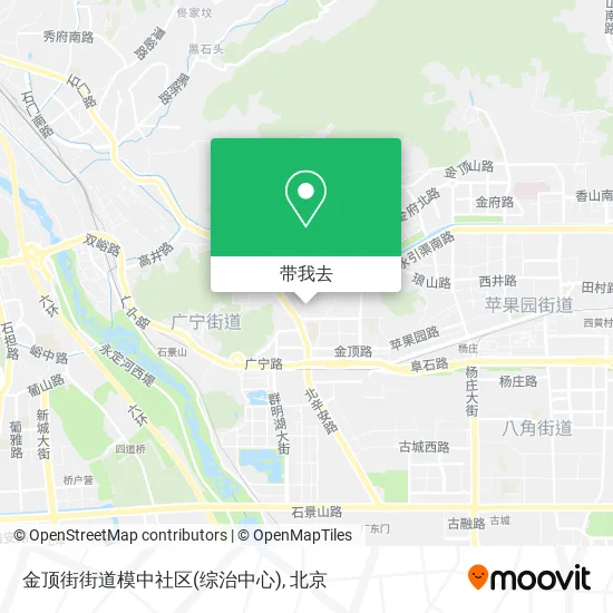金顶街街道模中社区(综治中心)地图