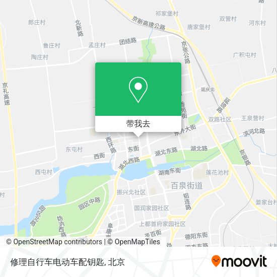 修理自行车电动车配钥匙地图