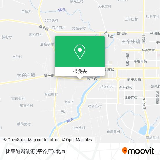比亚迪新能源(平谷店)地图
