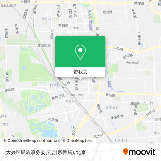大兴区民族事务委员会(宗教局)地图