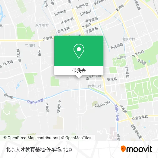北京人才教育基地-停车场地图