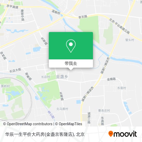 华辰一生平价大药房(金盏京客隆店)地图