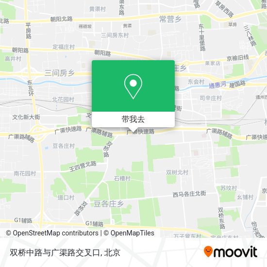 双桥中路与广渠路交叉口地图