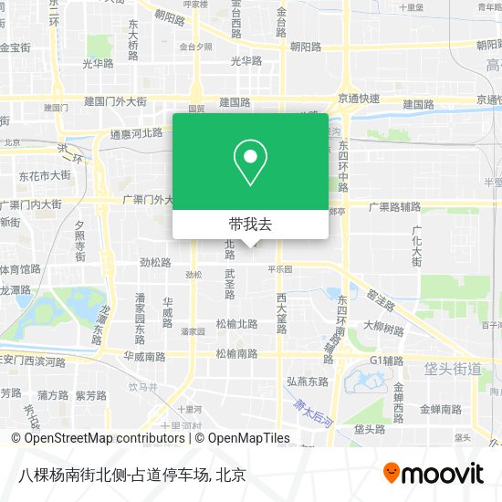 八棵杨南街北侧-占道停车场地图