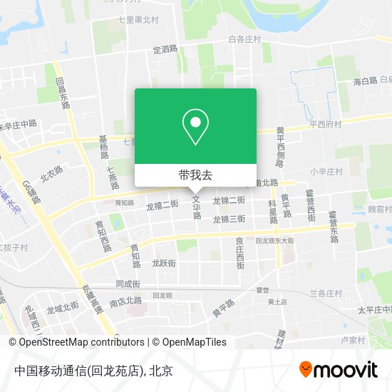 中国移动通信(回龙苑店)地图