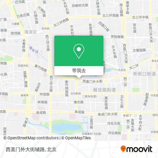 西直门外大街辅路地图