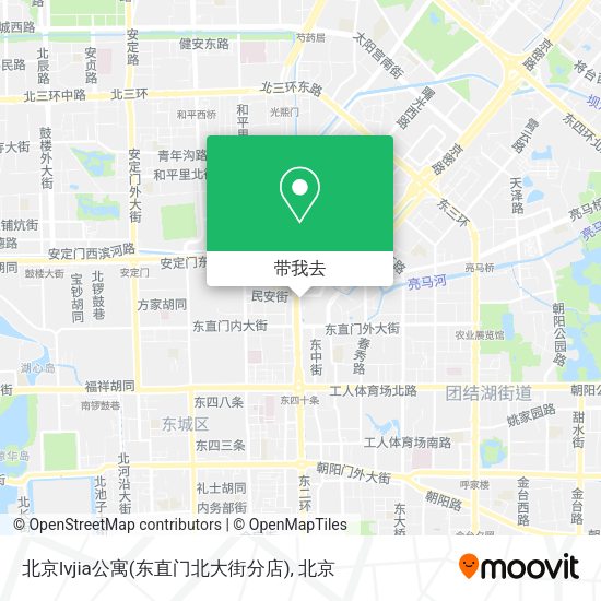 北京lvjia公寓(东直门北大街分店)地图