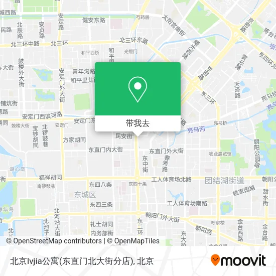 北京lvjia公寓(东直门北大街分店)地图