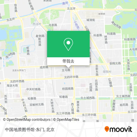 中国地质图书馆-东门地图