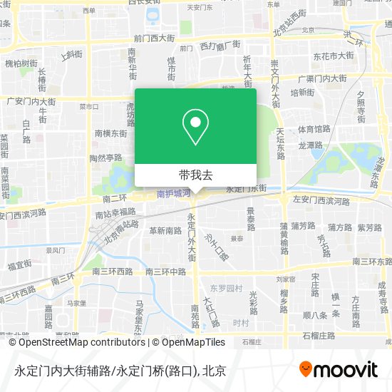 永定门内大街辅路/永定门桥(路口)地图