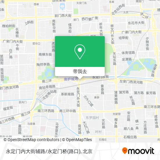 永定门内大街辅路/永定门桥(路口)地图