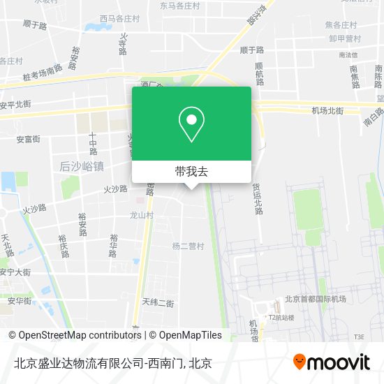 北京盛业达物流有限公司-西南门地图